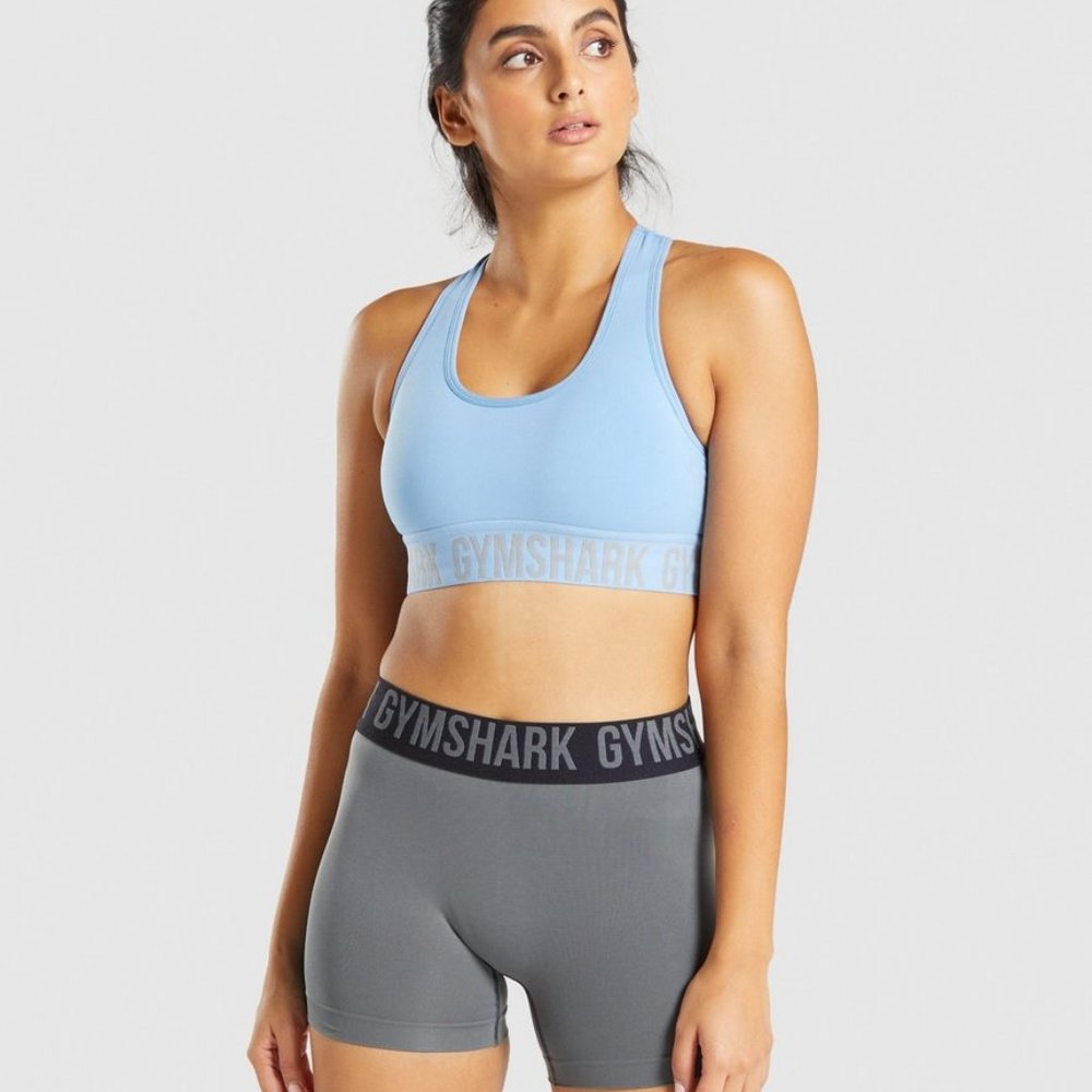 ISO Gymshark FIT SEAMLESS SPORTS BRA Light blue xs